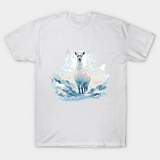 Llama in Winter Wonderland T-Shirt